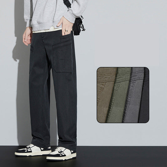Men’s Stretchy Multi-Pocket Casual Pants