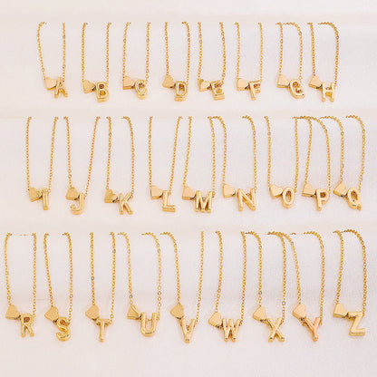 🔥Christmas Sale 70% OFF!!🔥Tiny Initial Necklaces Golden Heart Letter A-Z💖FREE SHIPPING TODAY🚀