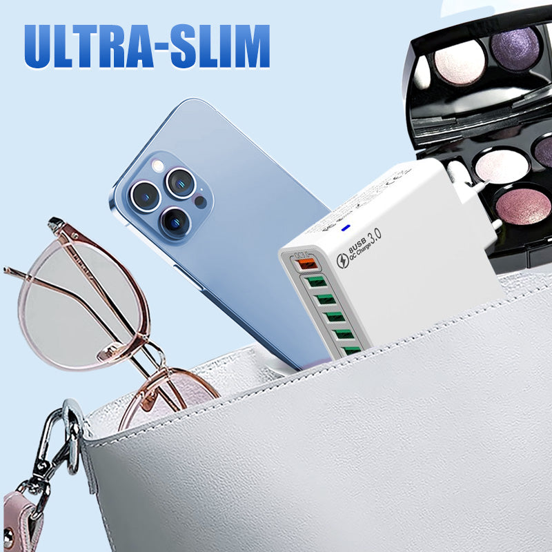 8-Port USB Fast Charging Mobile Phone Charger
