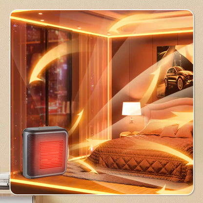 800W Wall Outlet Space Heater with Adjustable Thermostat and Timer