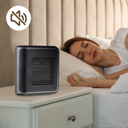 800W Wall Outlet Space Heater with Adjustable Thermostat and Timer