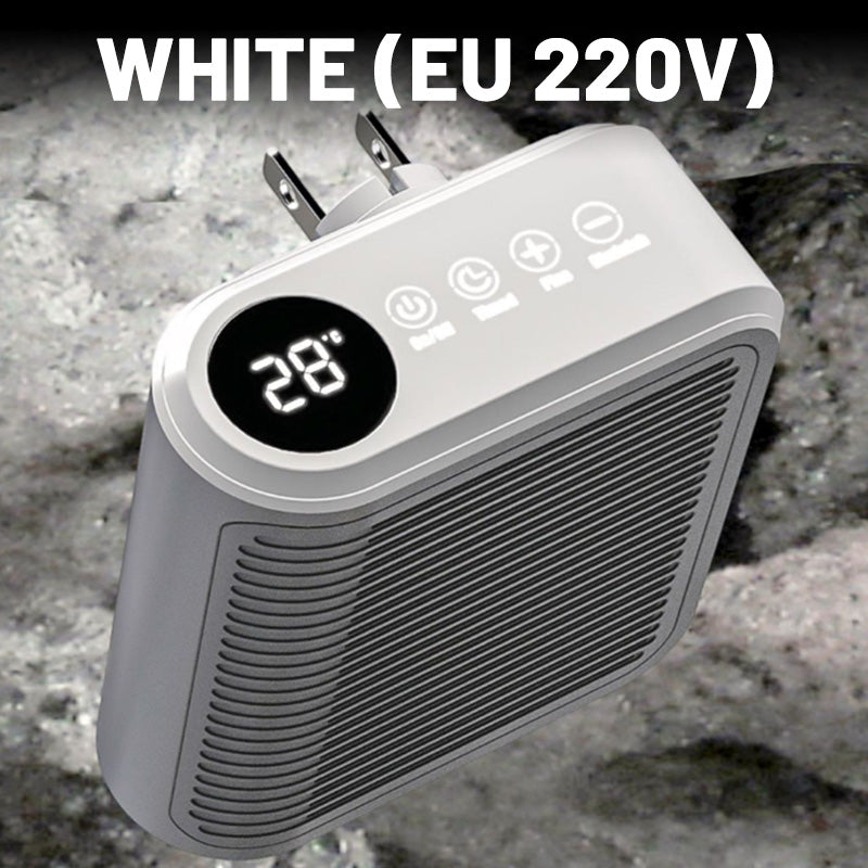 800W Wall Outlet Space Heater with Adjustable Thermostat and Timer