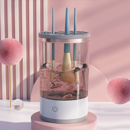 💖 60% OFF! ✨ AUTOMATIC MAKEUP BRUSH CLEANER - Deep Cleaning in 3 Minutes, Compact & Portable for Travel, USB Charging with Quiet Operation 🌸🚿