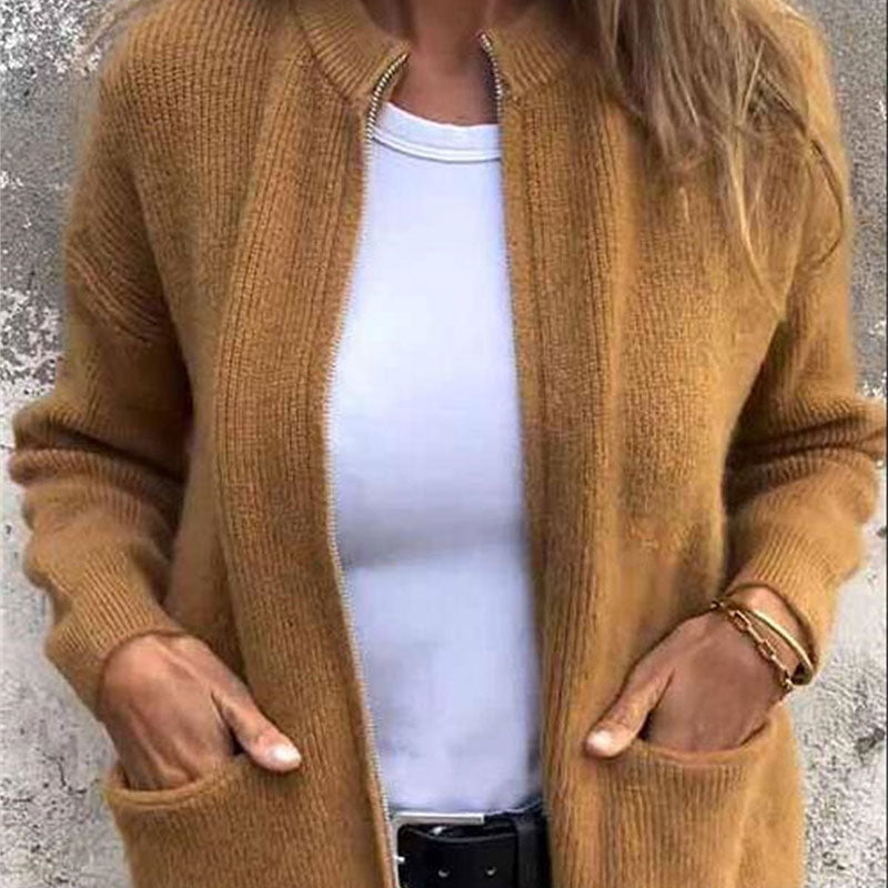 💫 Flash Sale: Save 60% Now🔥Women's Cozy Zipper Knitted Jacket