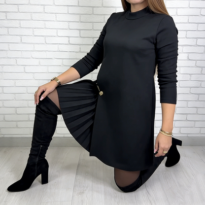Hot sale 60% OFF 🎁Elegant Long Sleeve Pleated Panel Dress