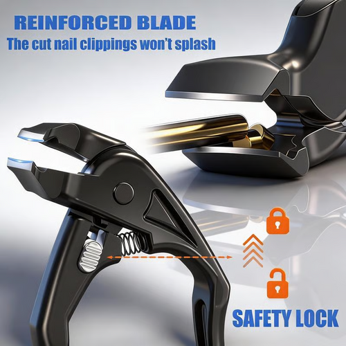 ⏳LAST DAY SALE 50% OFF !!📢Perfect Curved Design | Stainless Steel Nail Clipper | Effortless Grip for Seniors ✨