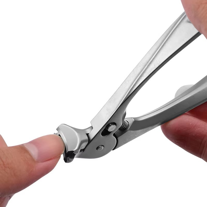 ⏳LAST DAY SALE 50% OFF !!📢Perfect Curved Design | Stainless Steel Nail Clipper | Effortless Grip for Seniors ✨