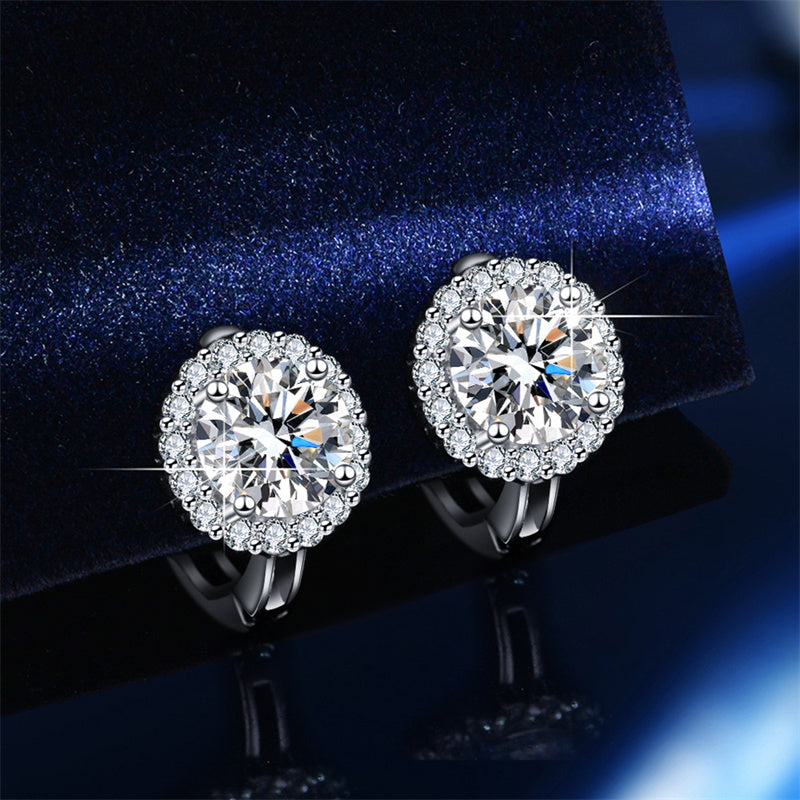 💎 Affordable Brilliance | Faux Moissanite Hoop Earrings | ✨ Daily Luxury 🌟【50% OFF】