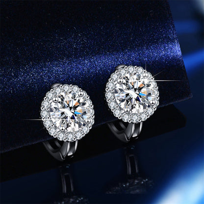 💎 Affordable Brilliance | Faux Moissanite Hoop Earrings | ✨ Daily Luxury 🌟【50% OFF】