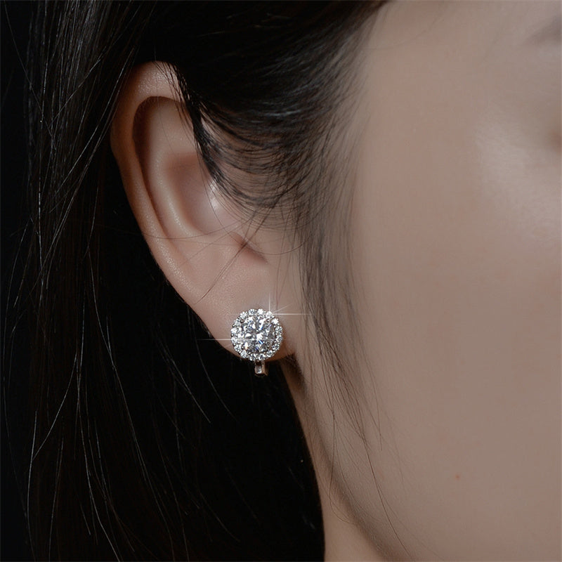 💎 Affordable Brilliance | Faux Moissanite Hoop Earrings | ✨ Daily Luxury 🌟【50% OFF】