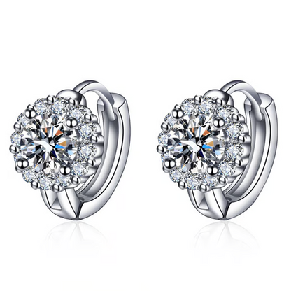💎 Affordable Brilliance | Faux Moissanite Hoop Earrings | ✨ Daily Luxury 🌟【50% OFF】