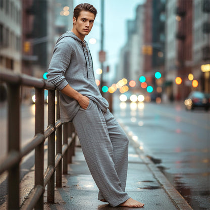‌💥70% OFF🔥Men's Hooded Casual Loose Top & Pants 2-Piece Set🔥