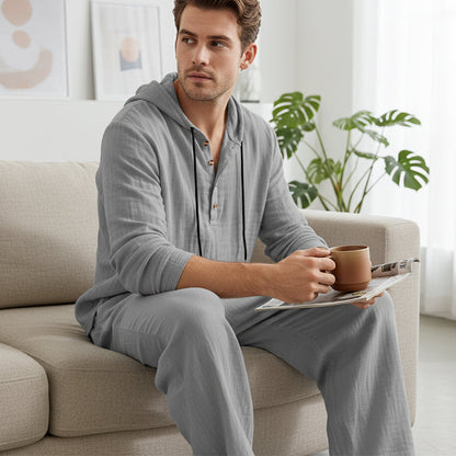 ‌💥70% OFF🔥Men's Hooded Casual Loose Top & Pants 2-Piece Set🔥