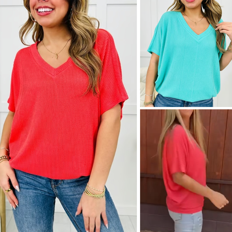🎉LAST DAY SALE 50% OFF!!🎁Women's V-Neck Summer T-Shirt 🌟