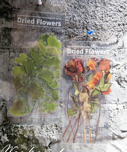 Big Size Dried Flowers Stickers Set