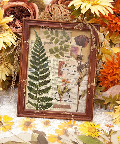 Big Size Dried Flowers Stickers Set