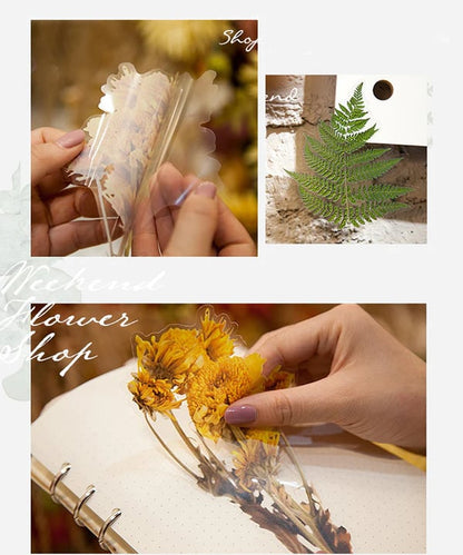 Big Size Dried Flowers Stickers Set
