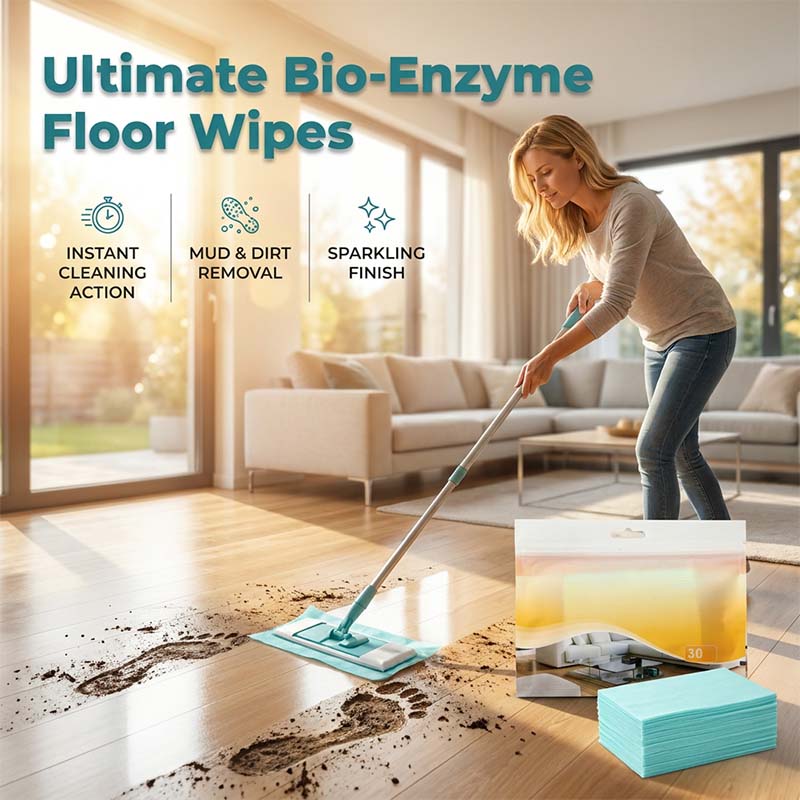 All-in-One Bio-Enzyme Floor Cleaning Wipes