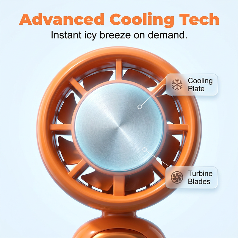 Portable Handheld Digital Display Cooling Fan
