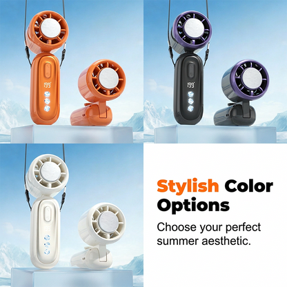 Portable Handheld Digital Display Cooling Fan