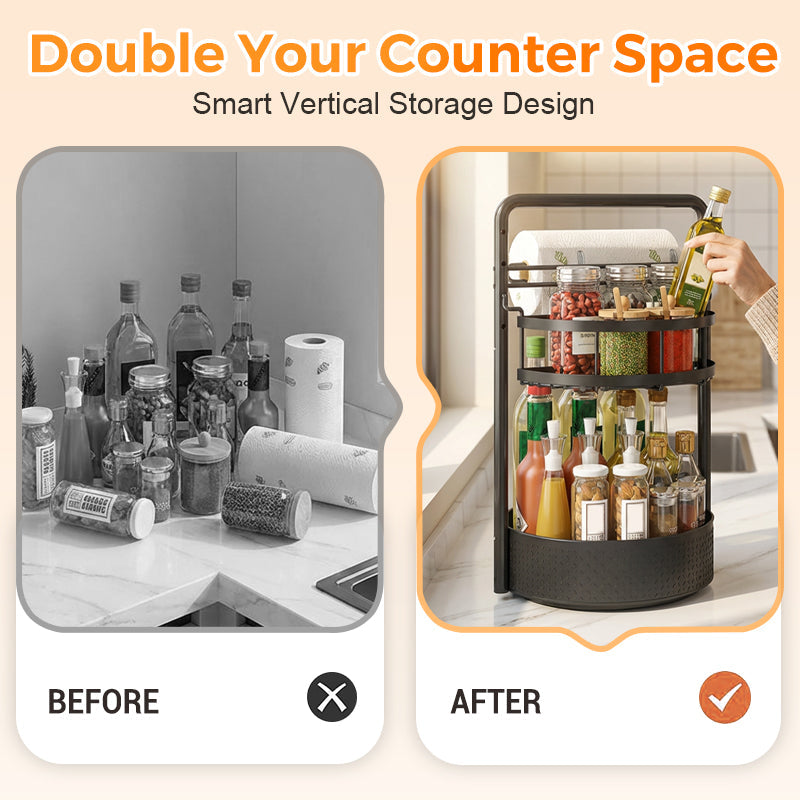 Multi-Functional Rotating Storage for Kitchen