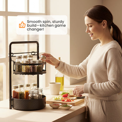 Multi-Functional Rotating Storage for Kitchen