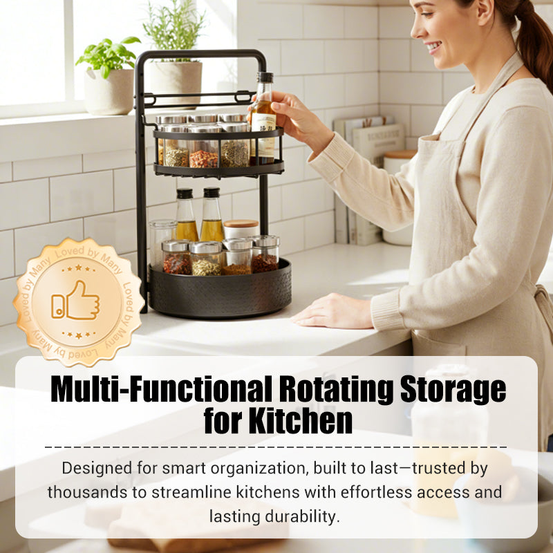 Multi-Functional Rotating Storage for Kitchen