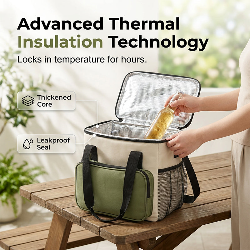 👜Large Capacity Insulated Cooler Bag for Picnics & Outdoors