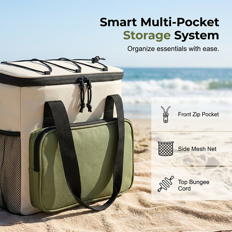 👜Large Capacity Insulated Cooler Bag for Picnics & Outdoors