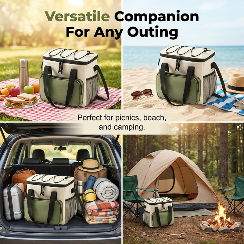 👜Large Capacity Insulated Cooler Bag for Picnics & Outdoors