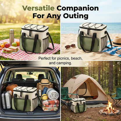 👜Large Capacity Insulated Cooler Bag for Picnics & Outdoors