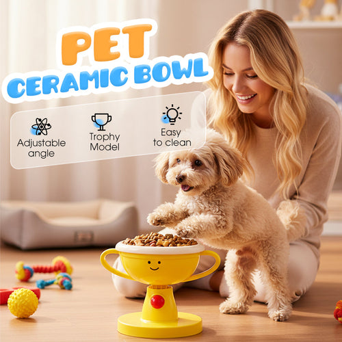 Adjustable Trophy-Shaped Pet Feeder