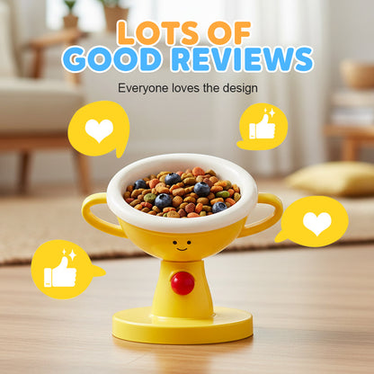 Adjustable Trophy-Shaped Pet Feeder