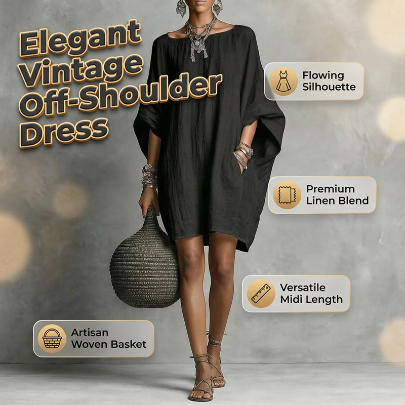 Women's Oversized Batwing Sleeve Dress