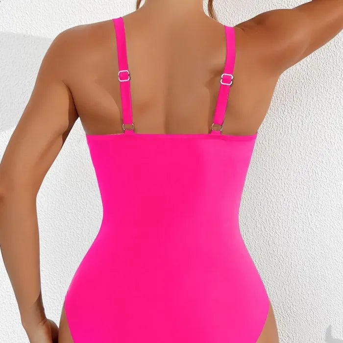 💥Last Day Special Sale 49% OFF💃Women's Mesh Ruched One-piece Swimsuit