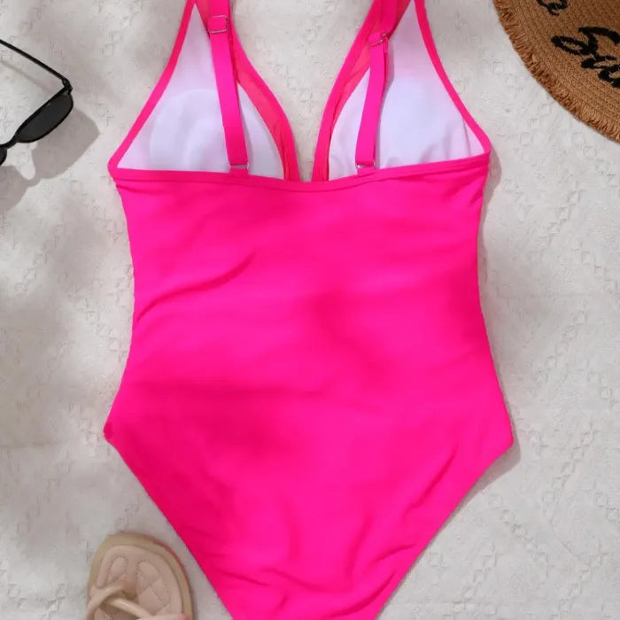 💥Last Day Special Sale 49% OFF💃Women's Mesh Ruched One-piece Swimsuit